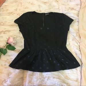 urban outfitters square neck peplum top